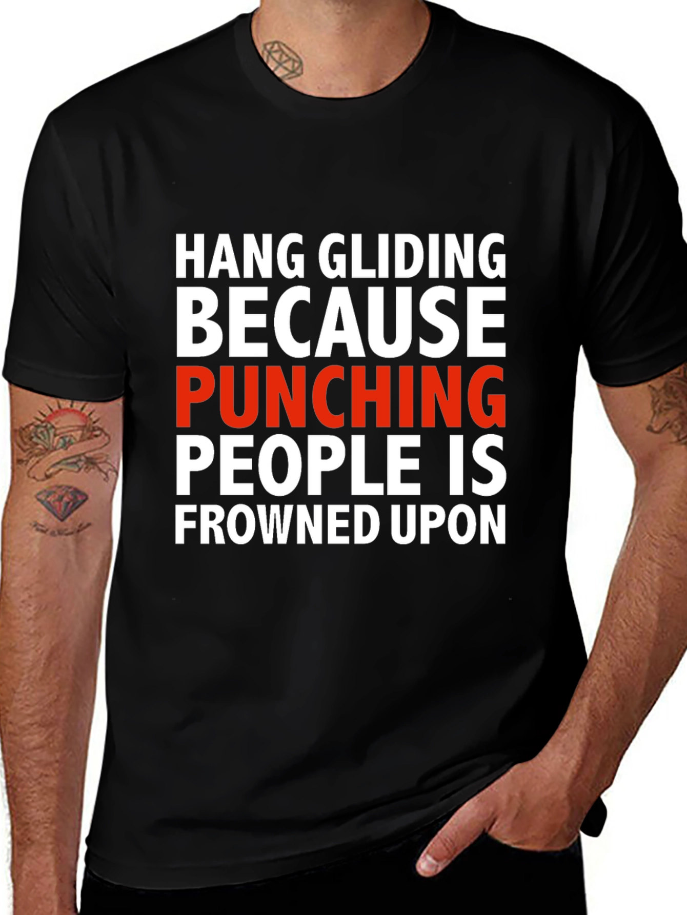 Hang Gliding Funny Graphic T-Shirt
