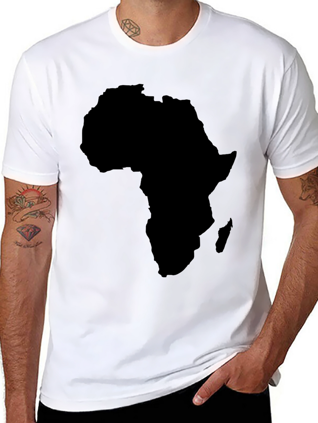 Africa Map Black Graphic T-Shirt