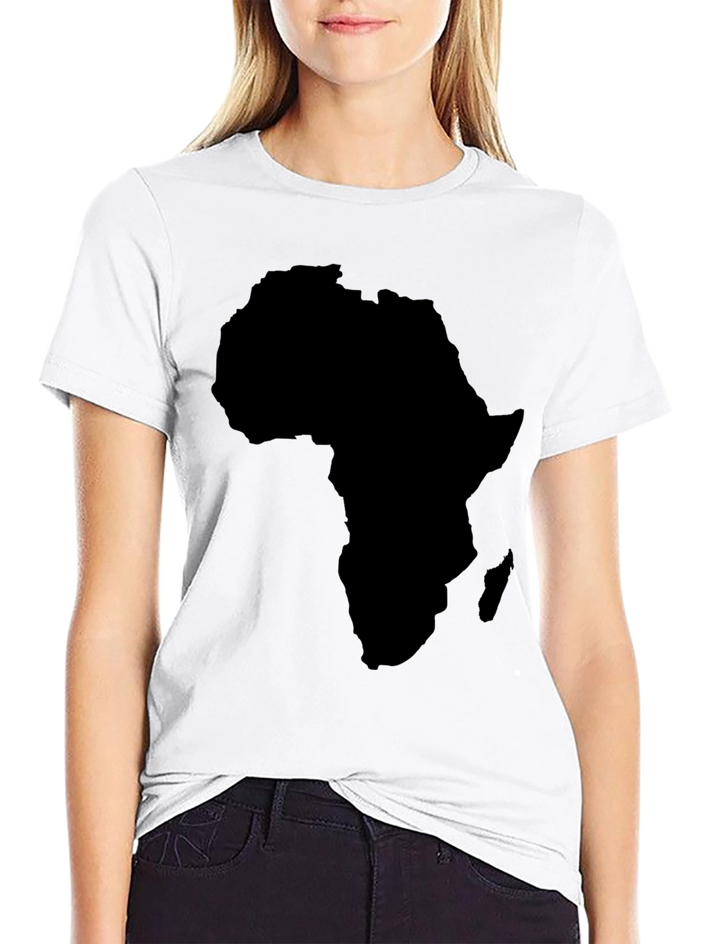 Africa Map Black Graphic T-Shirt