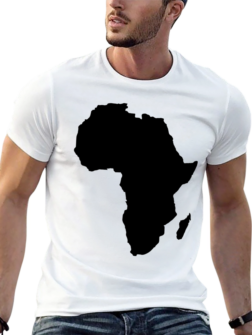 Africa Map Black Graphic T-Shirt