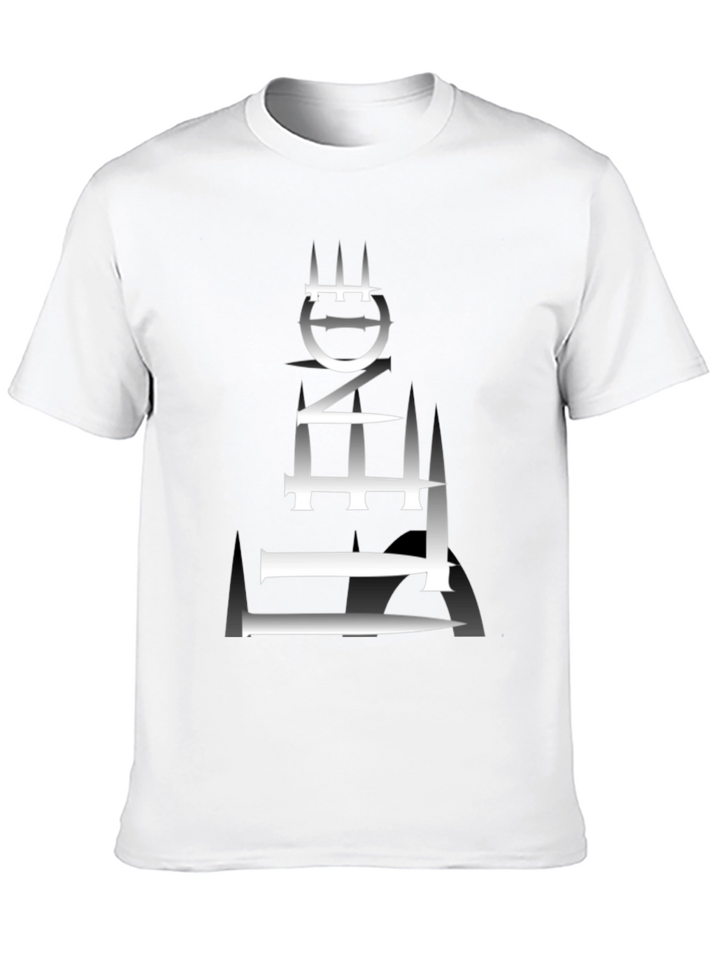 Edgy Graphic Tee - Abstract Tower Design