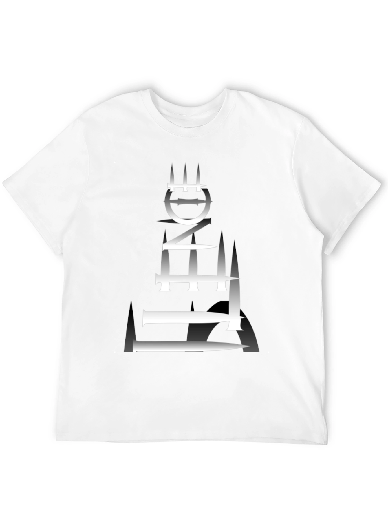 Edgy Graphic Tee - Abstract Tower Design