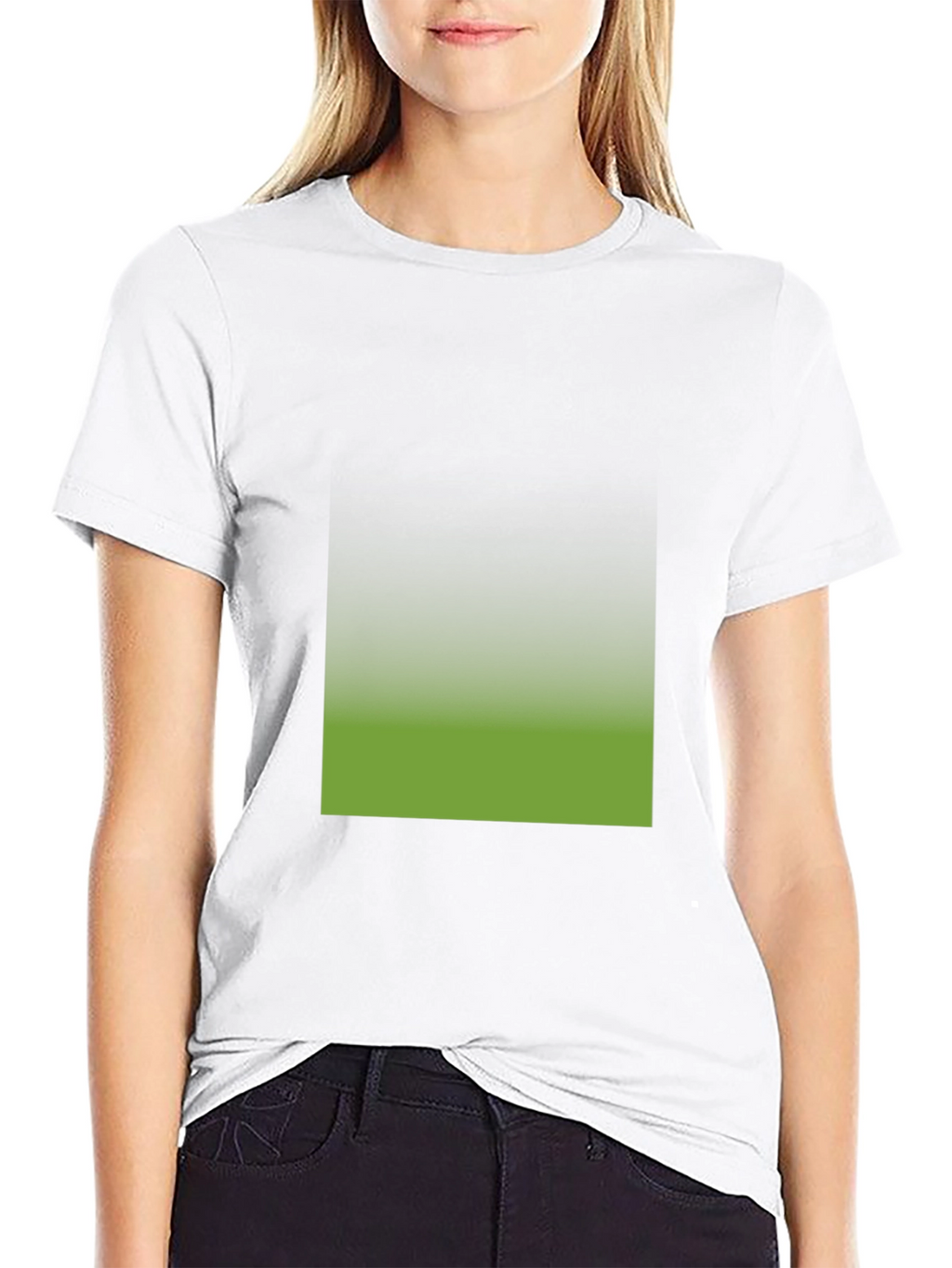 Black T-Shirt with Gradient Square Design