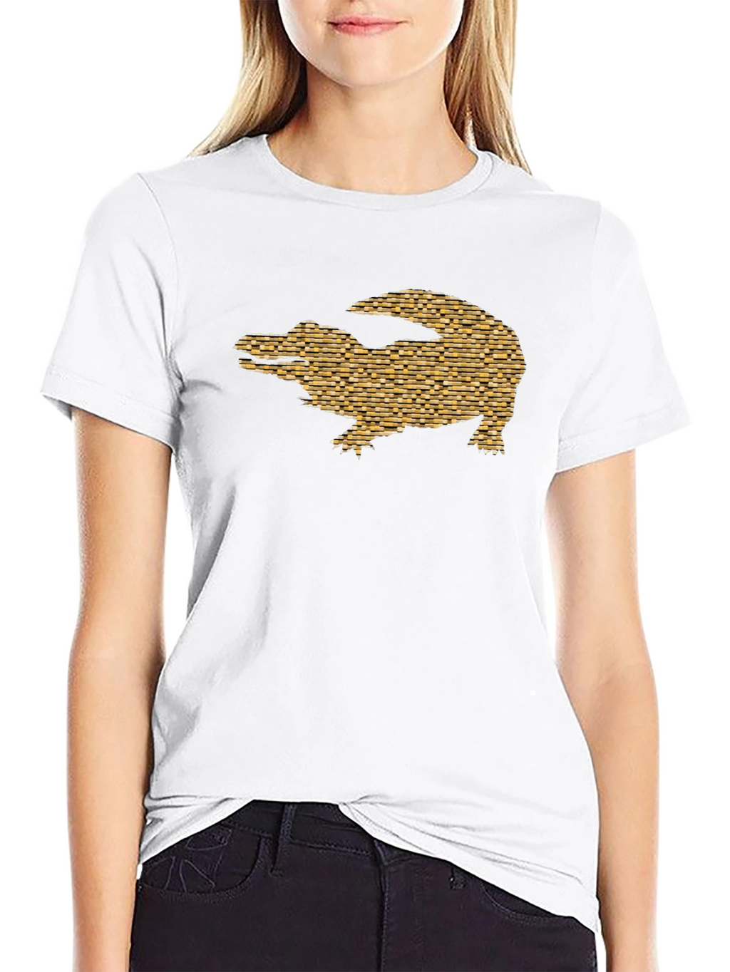 Alligator Brick Tee - Modern Graphic Print