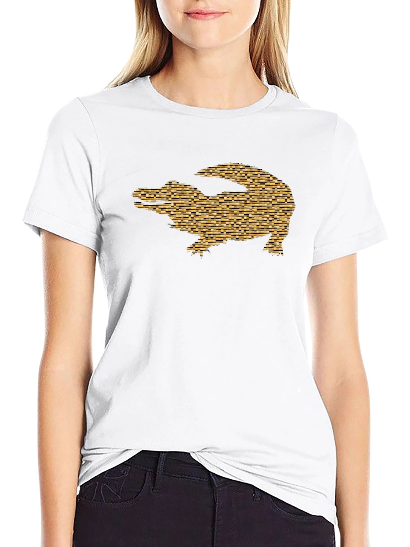 Alligator Brick Tee - Modern Graphic Print