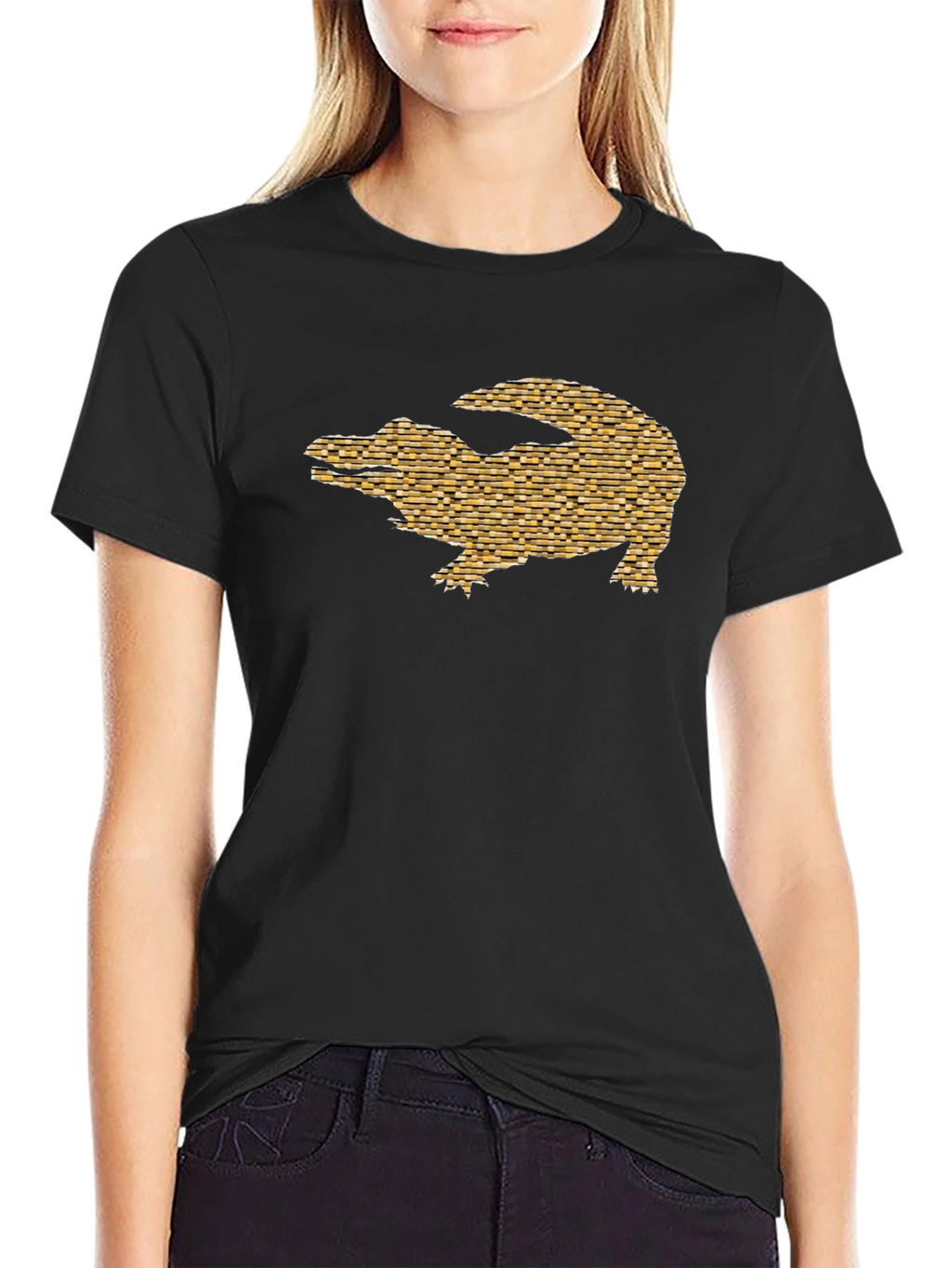 Alligator Brick Tee - Modern Graphic Print