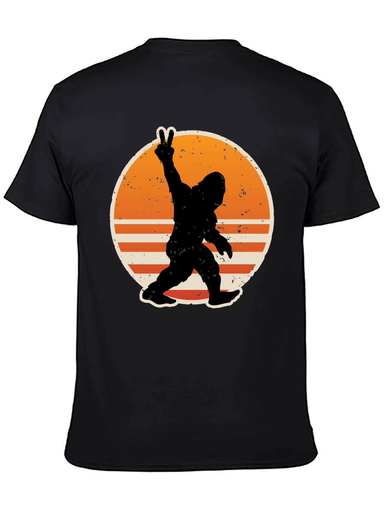 Bigfoot Peace Sign Graphic T-Shirt