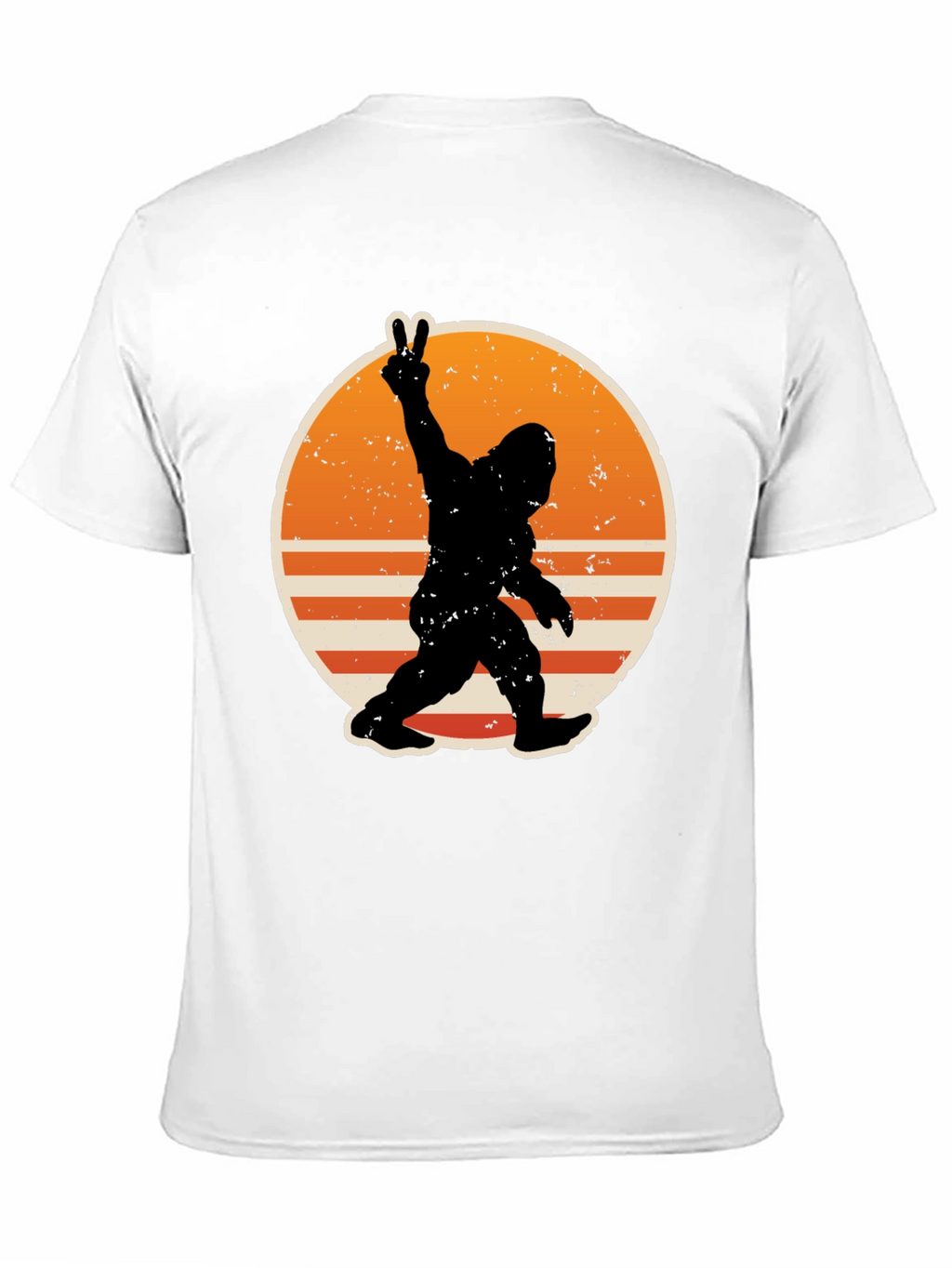 Bigfoot Peace Sign Graphic T-Shirt