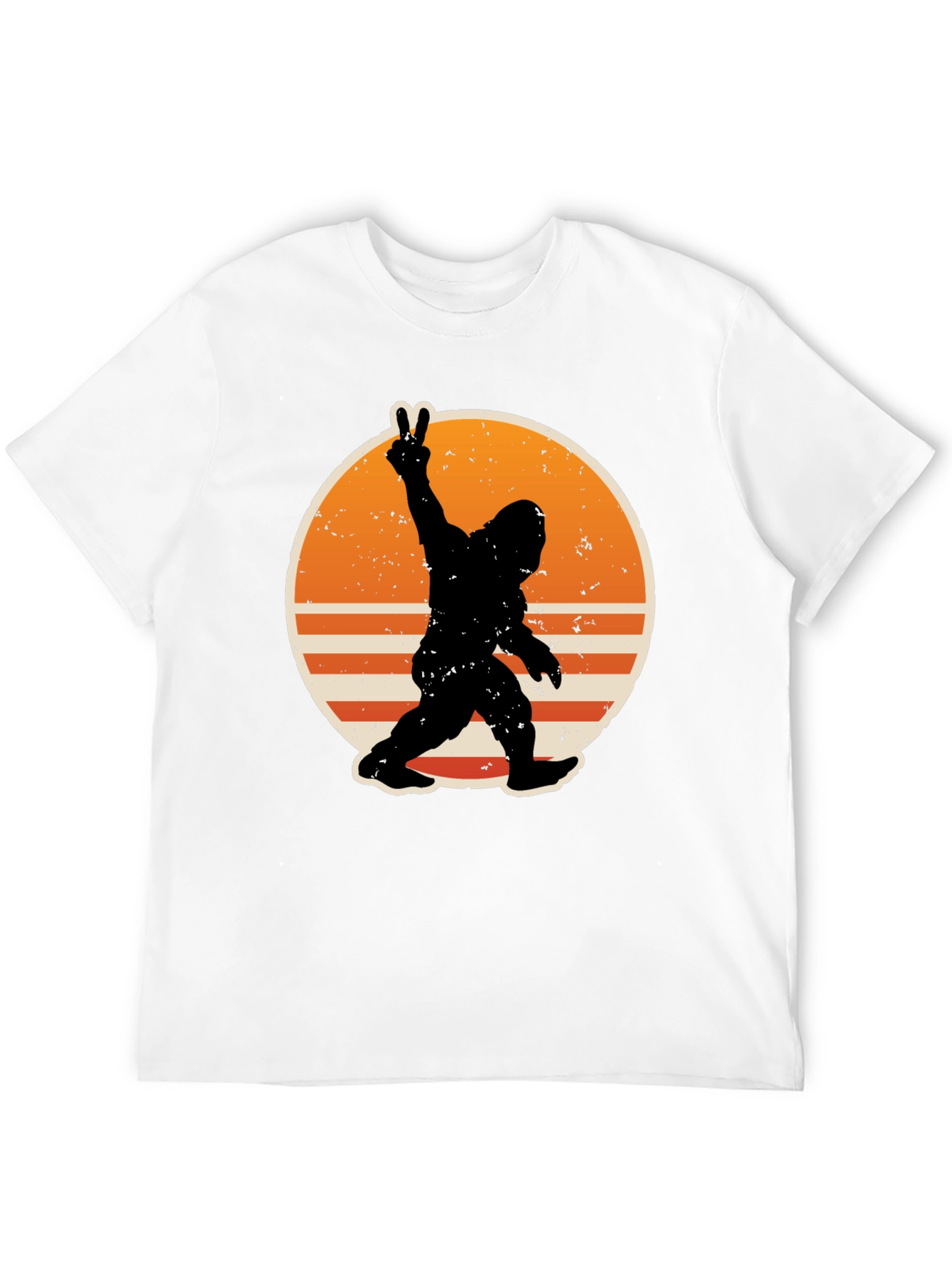 Bigfoot Peace Sign Graphic T-Shirt