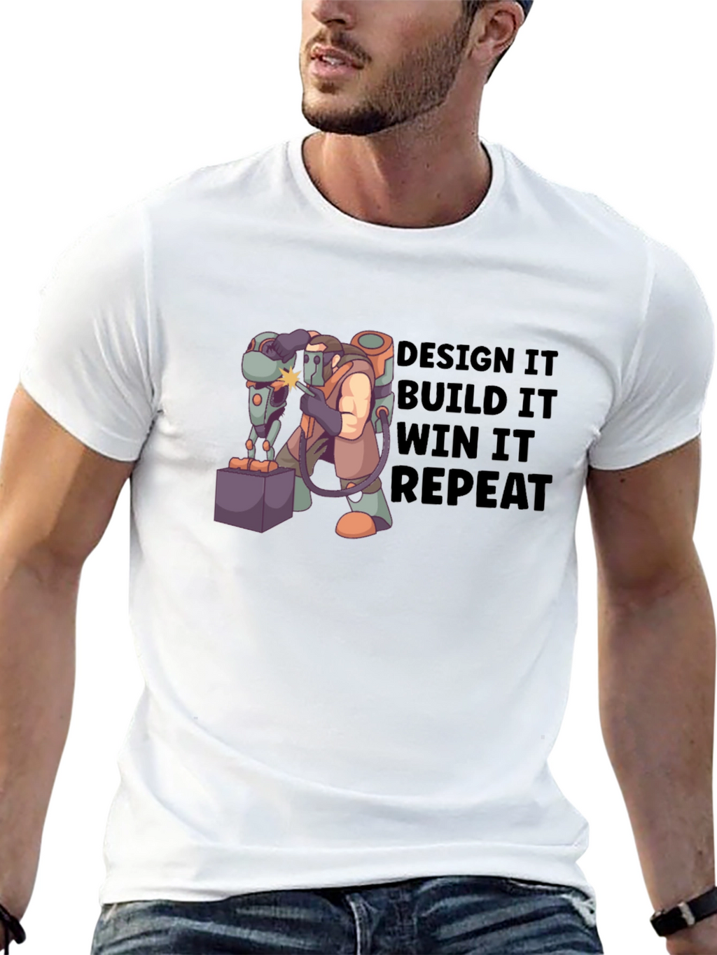Design Build Win Repeat T-Shirt