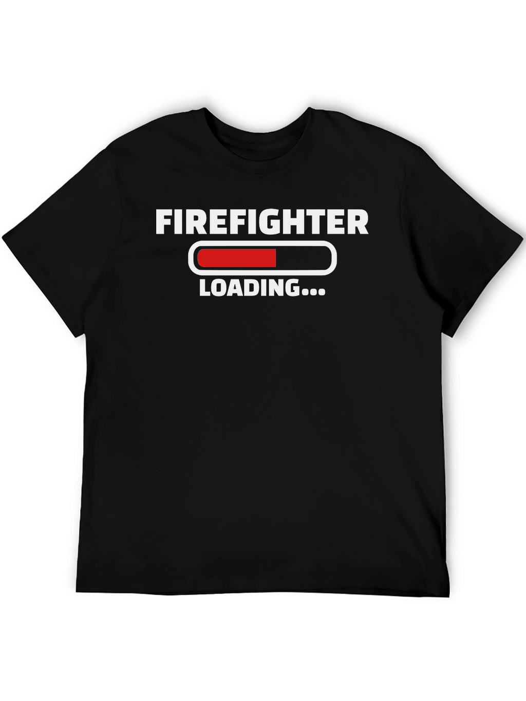 Firefighter Loading T-Shirt - Black Cotton Tee