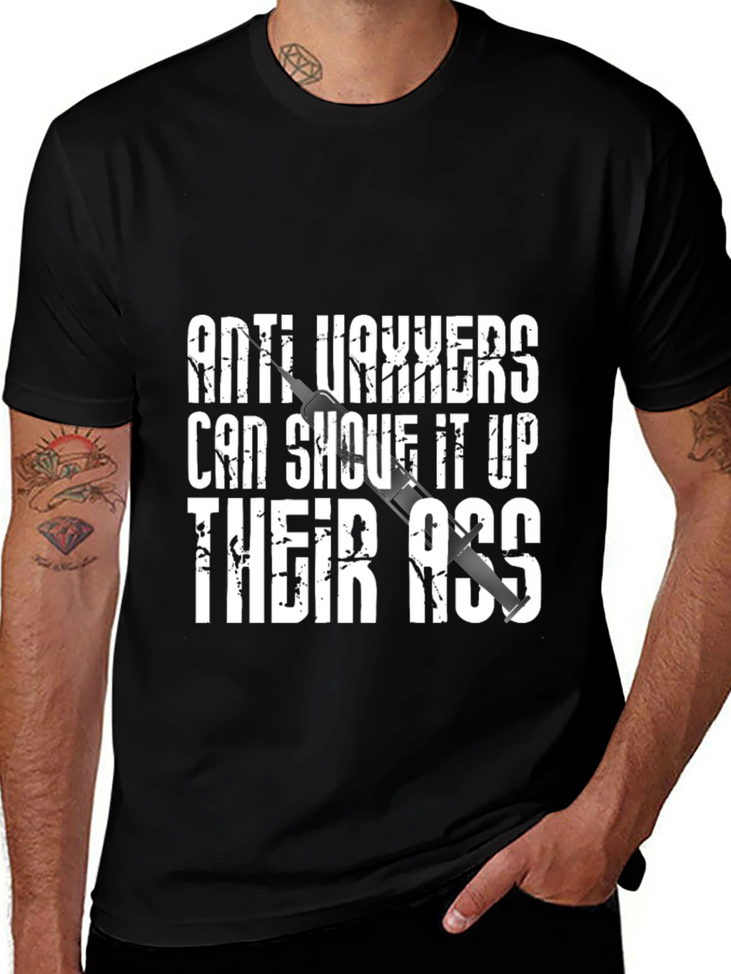 Anti-Vaxxers Graphic Tee - Provocative Statement Shirt