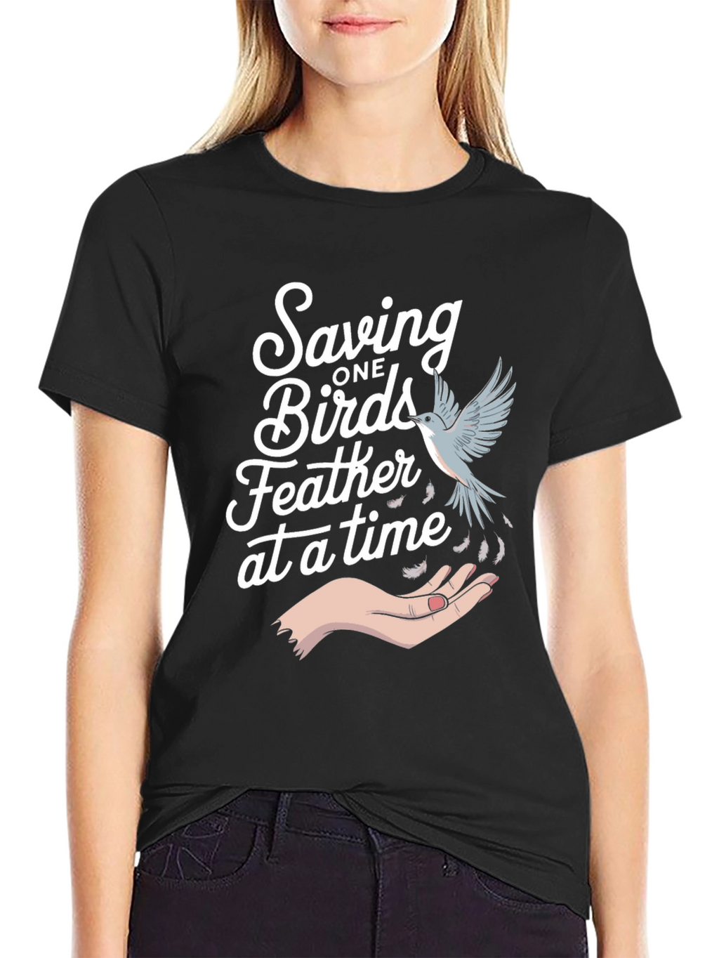 Saving Birds Graphic Tee - Eco-Friendly Bird Lover T-Shirt