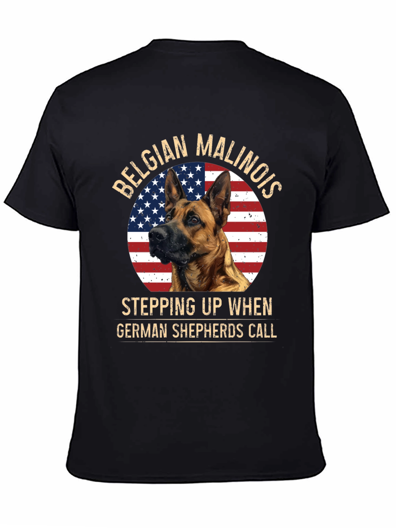 Belgian Malinois Patriotic Dog T-Shirt