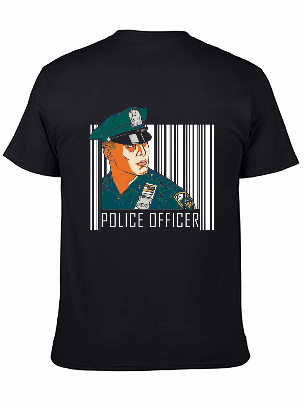 Police Officer Graphic T-Shirt - Cool Uniform Design