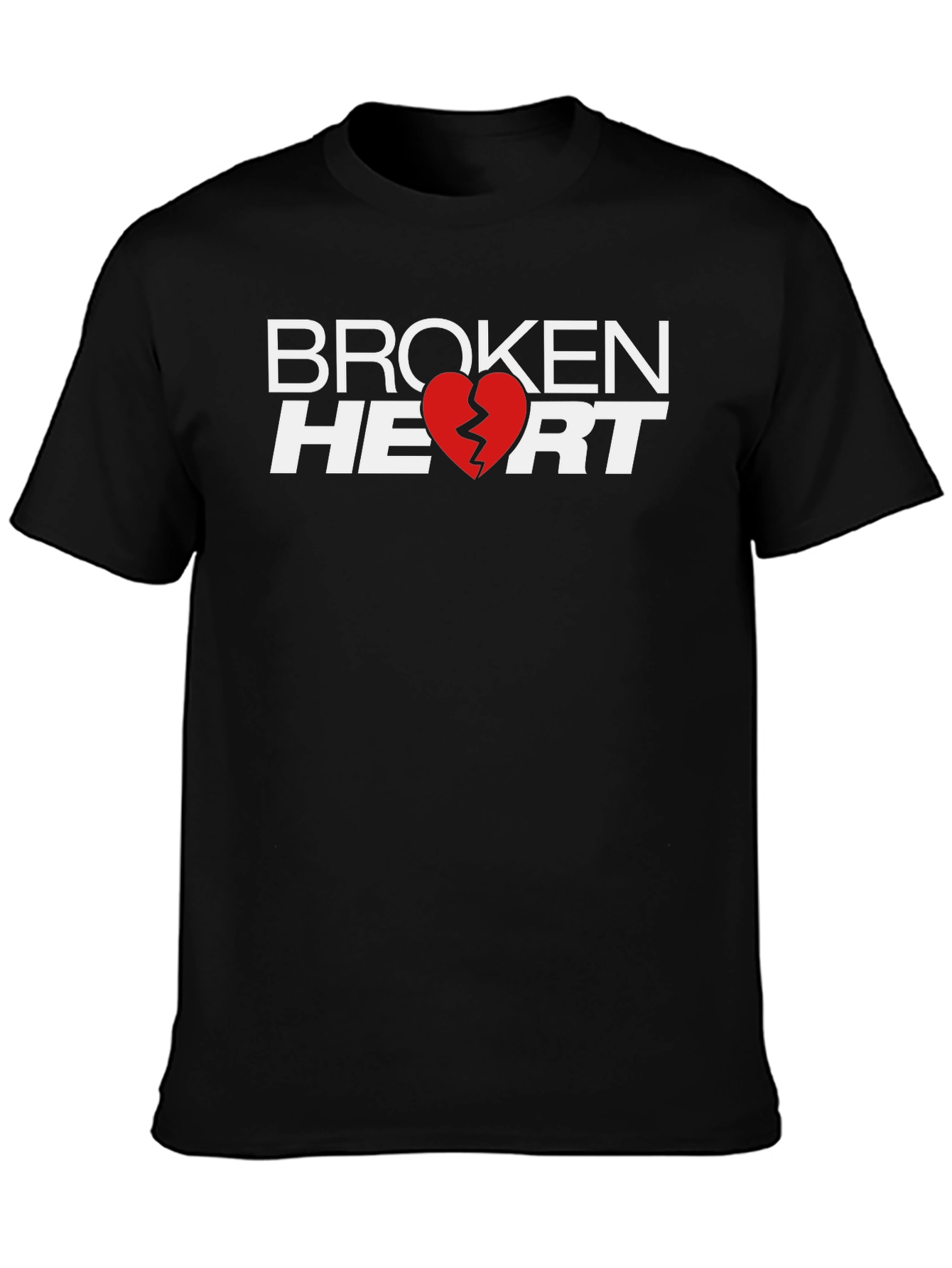 Broken Heart Graphic T-Shirt - Black