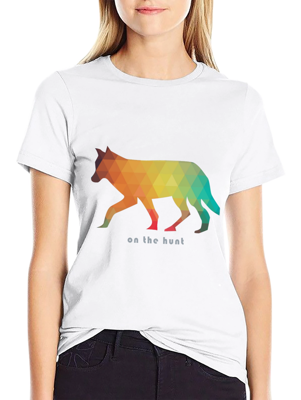 Geometric Wolf Graphic Tee - On the Hunt