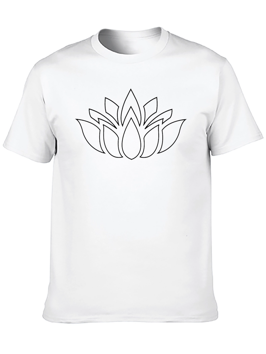 Lotus Flower Outline T-Shirt - Relaxed Fit
