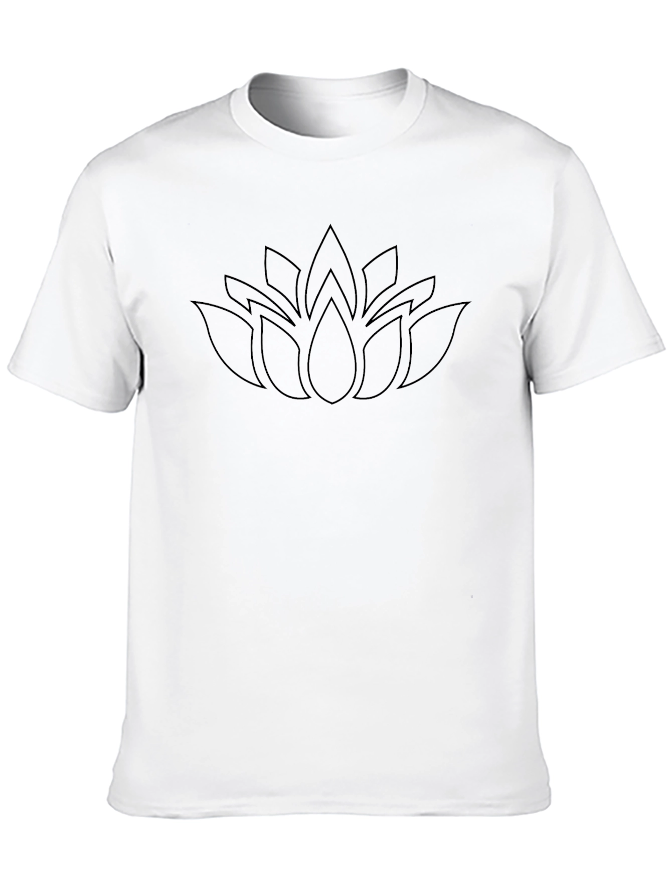 Lotus Flower Outline T-Shirt - Relaxed Fit