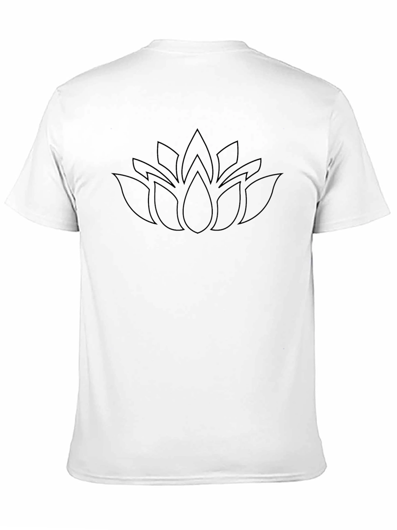 Lotus Flower Outline T-Shirt - Relaxed Fit