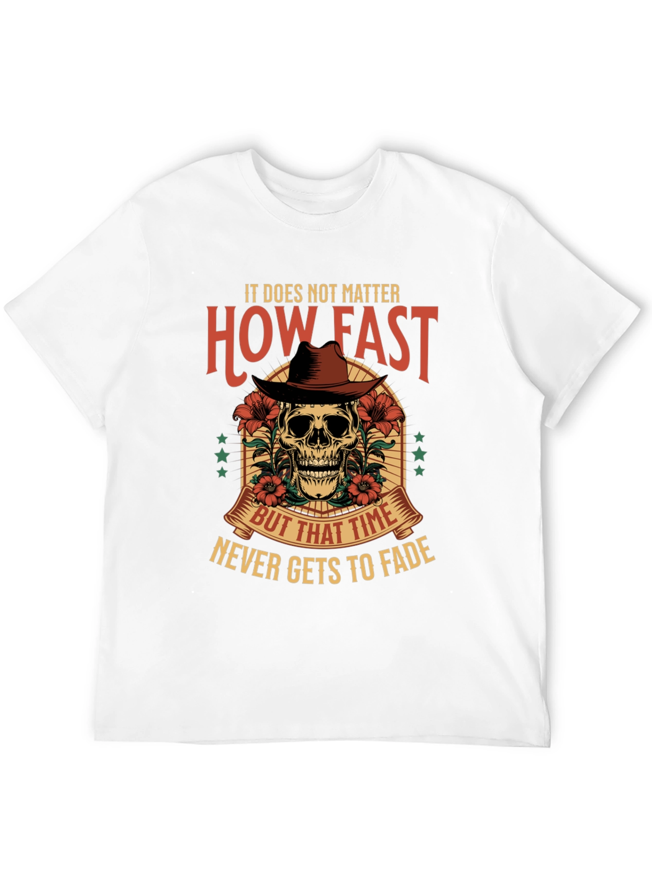 Skull Cowboy Graphic Tee - Time Never Fades