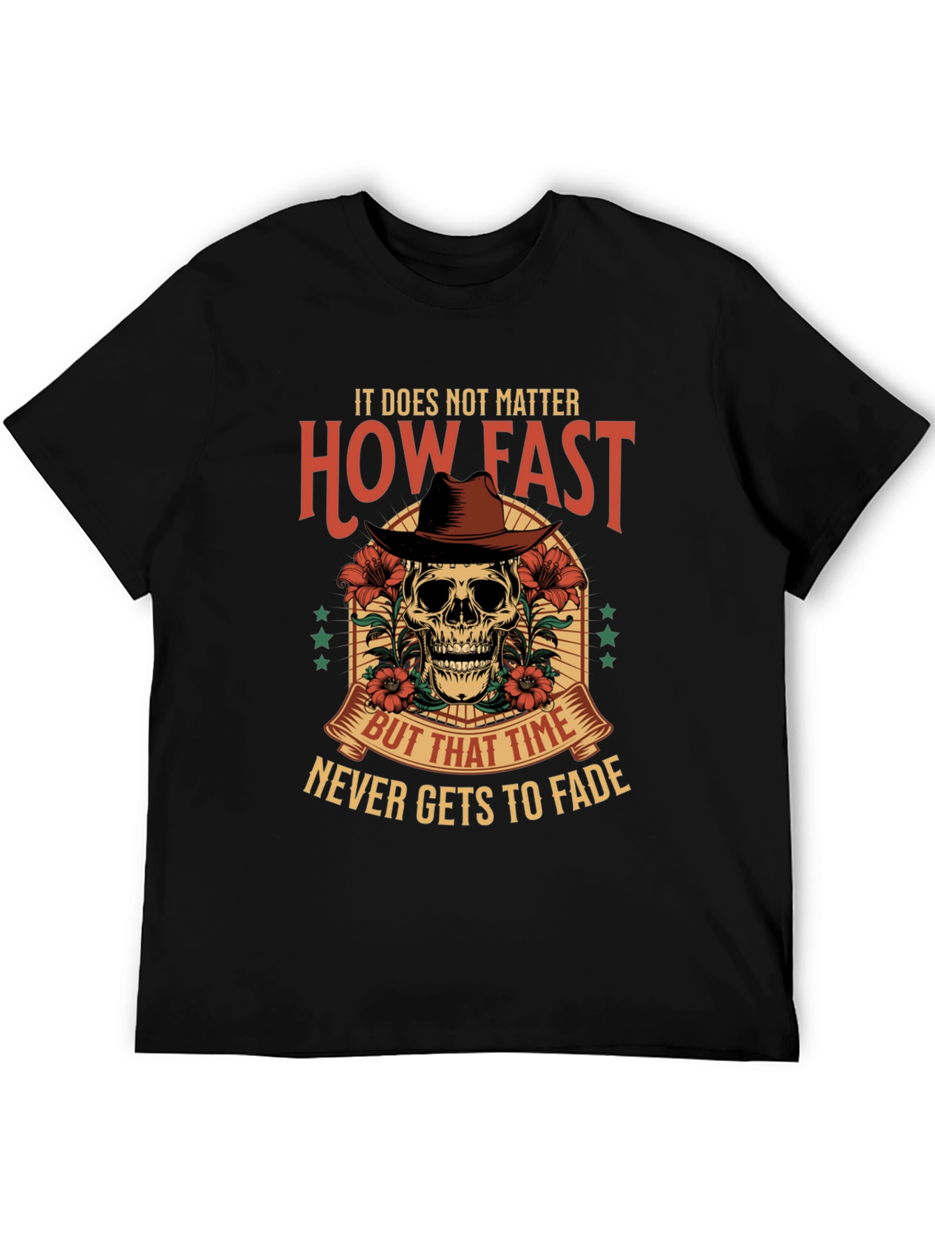 Skull Cowboy Graphic Tee - Time Never Fades