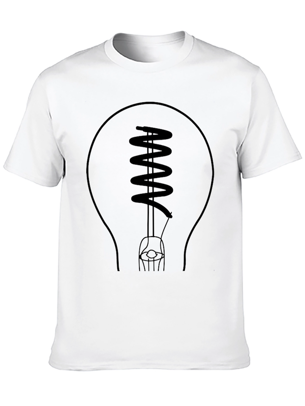 Lightbulb Graphic Tee - Black Cotton Comfort
