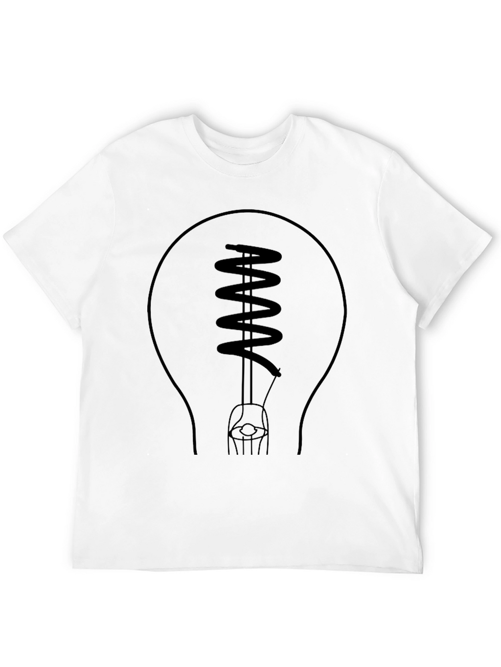 Lightbulb Graphic Tee - Black Cotton Comfort