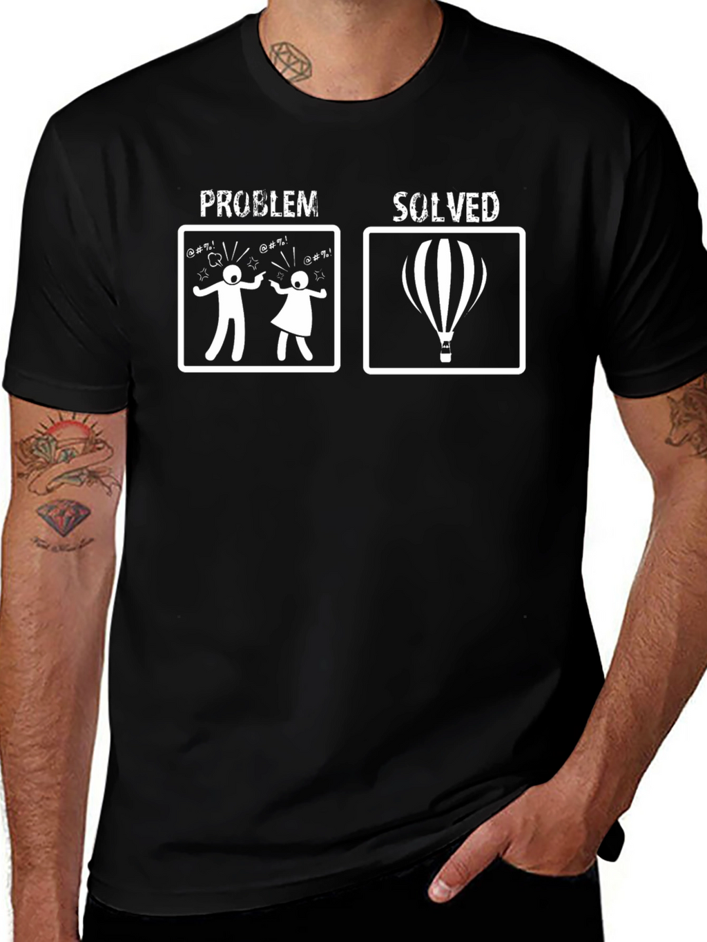 Problem Solved Hot Air Balloon T-Shirt