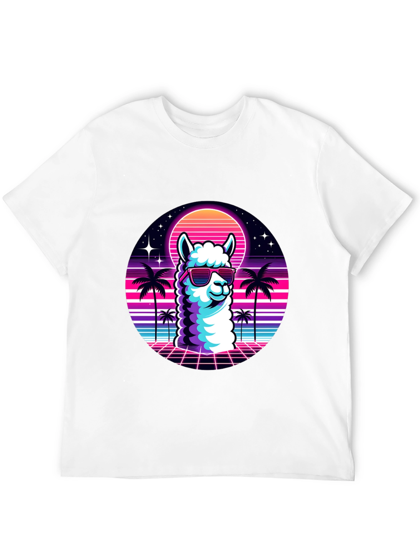Retro Llama T-Shirt - 80s Vibes