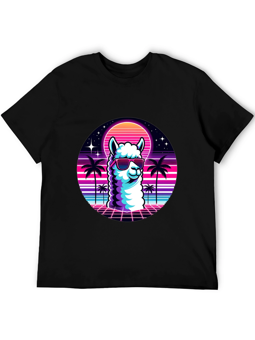Retro Llama T-Shirt - 80s Vibes