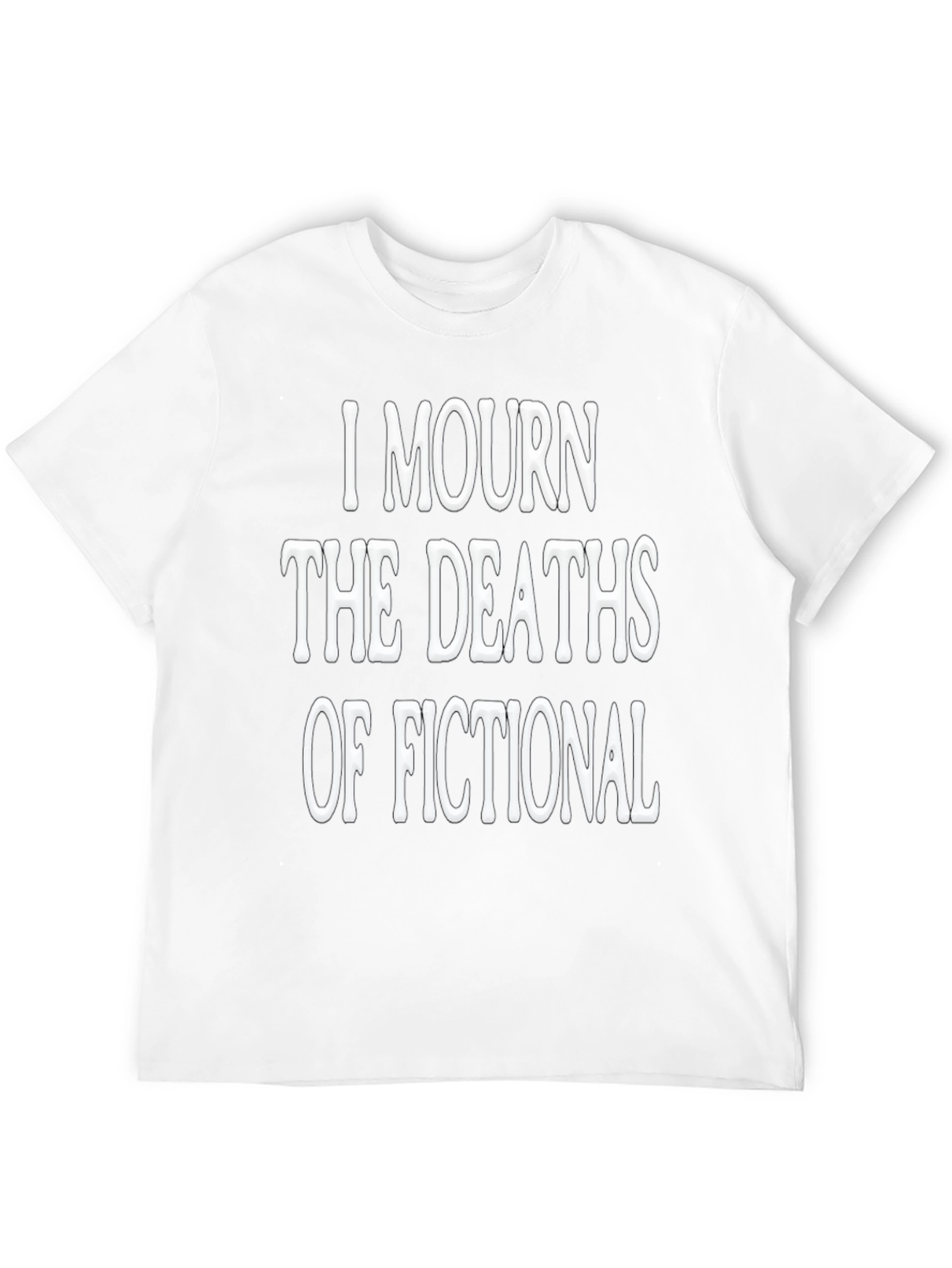 I Mourn Fictional Deaths Black Graphic Tee