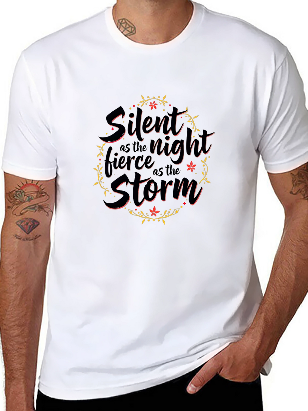 Silent Night Fierce Storm Black T-Shirt