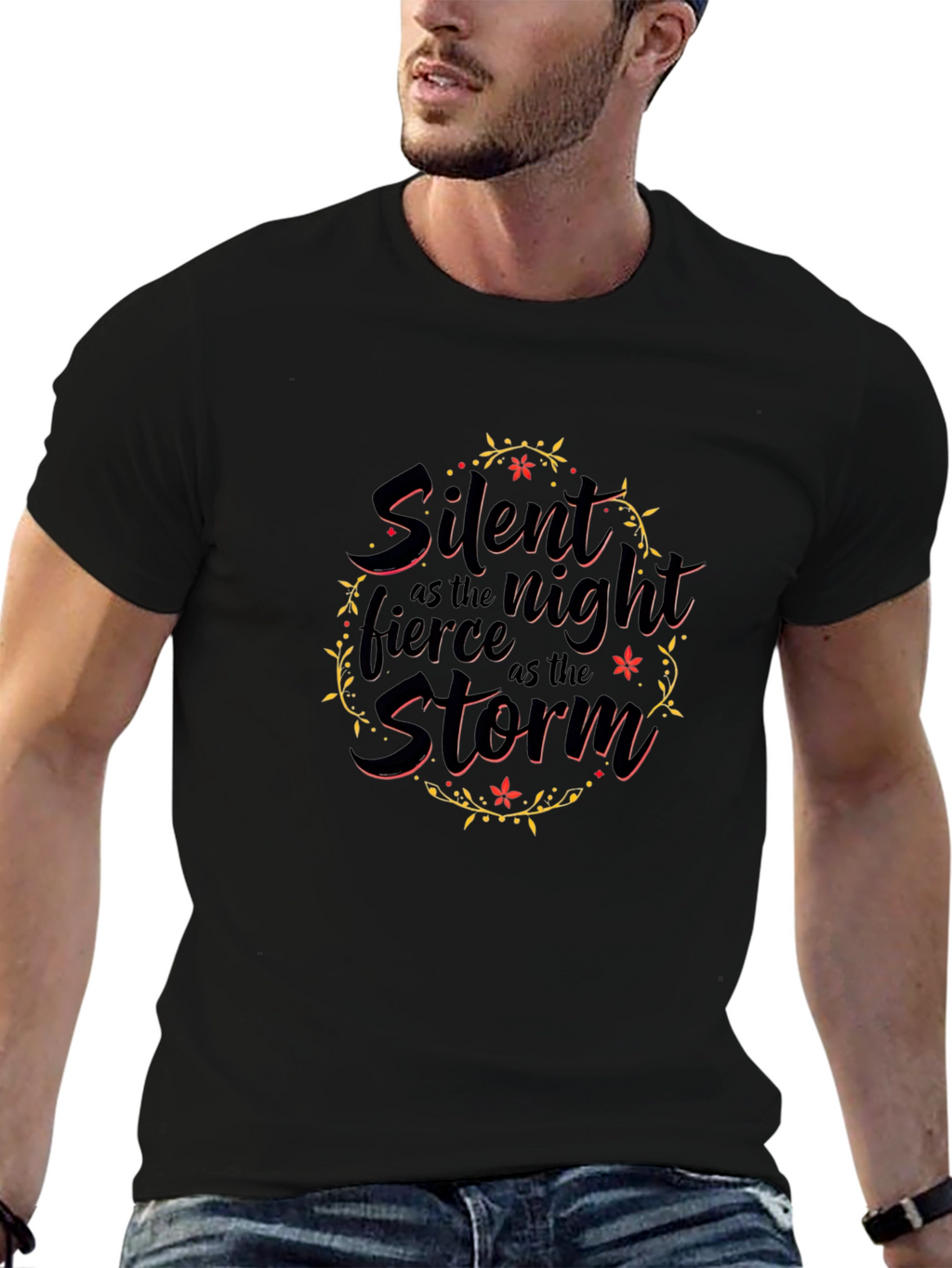 Silent Night Fierce Storm Black T-Shirt
