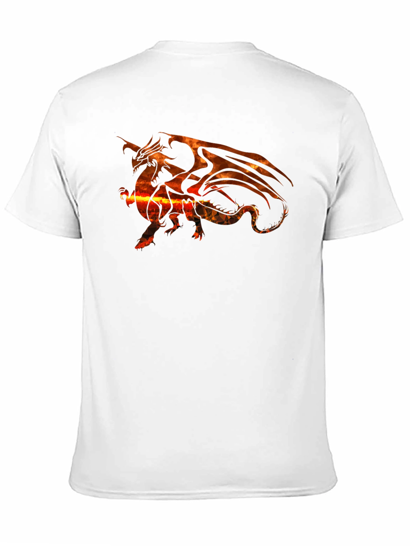 Fiery Dragon Graphic T-Shirt - Black Cotton Tee