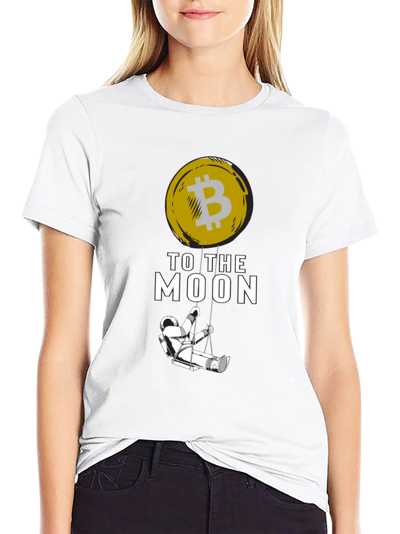 Bitcoin To The Moon Graphic T-Shirt