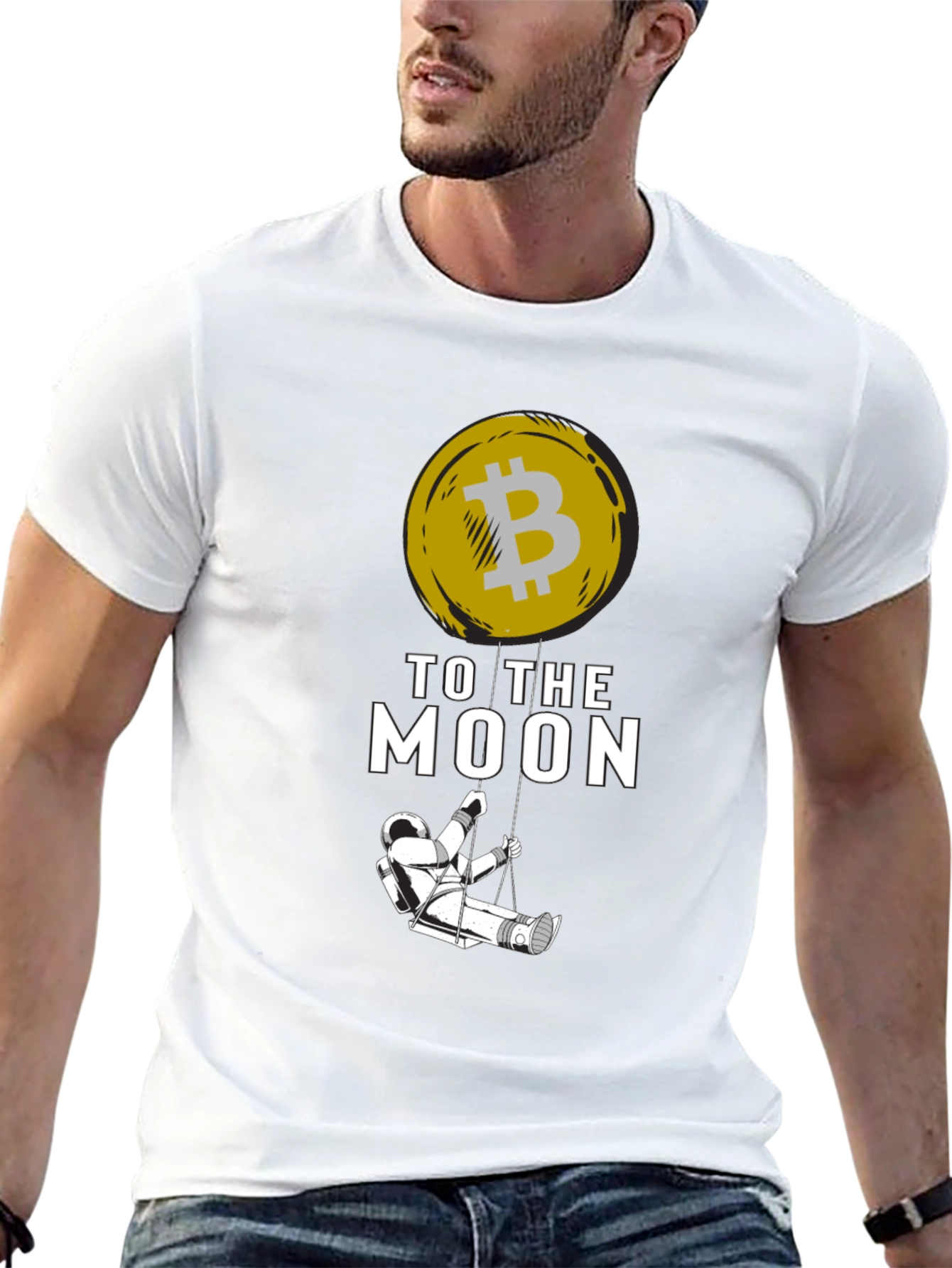Bitcoin To The Moon Graphic T-Shirt