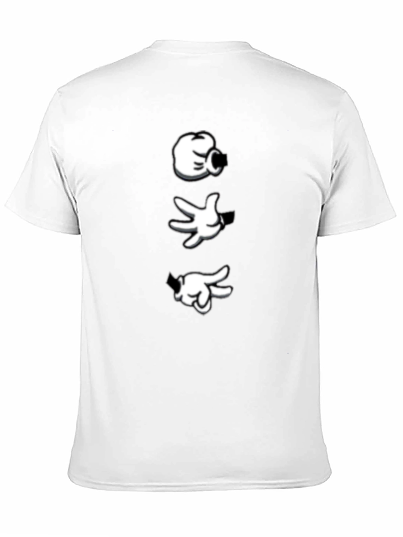 Cartoon Hands Black Tee - Cool Graphic Print Shirt