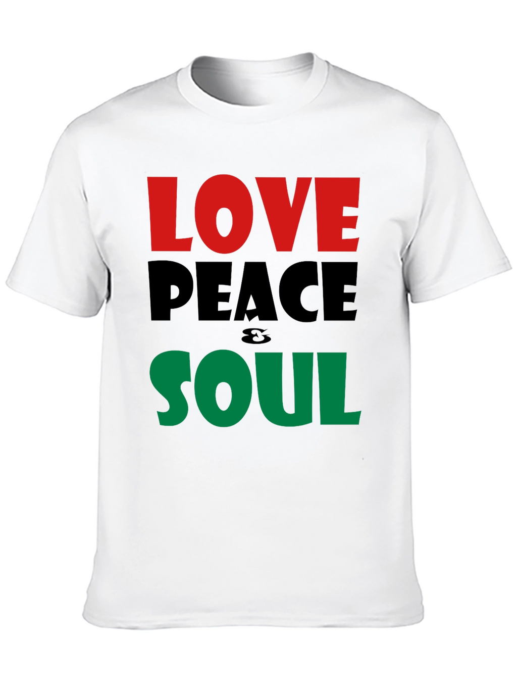 Love Peace Soul T-Shirt - Black Short Sleeve