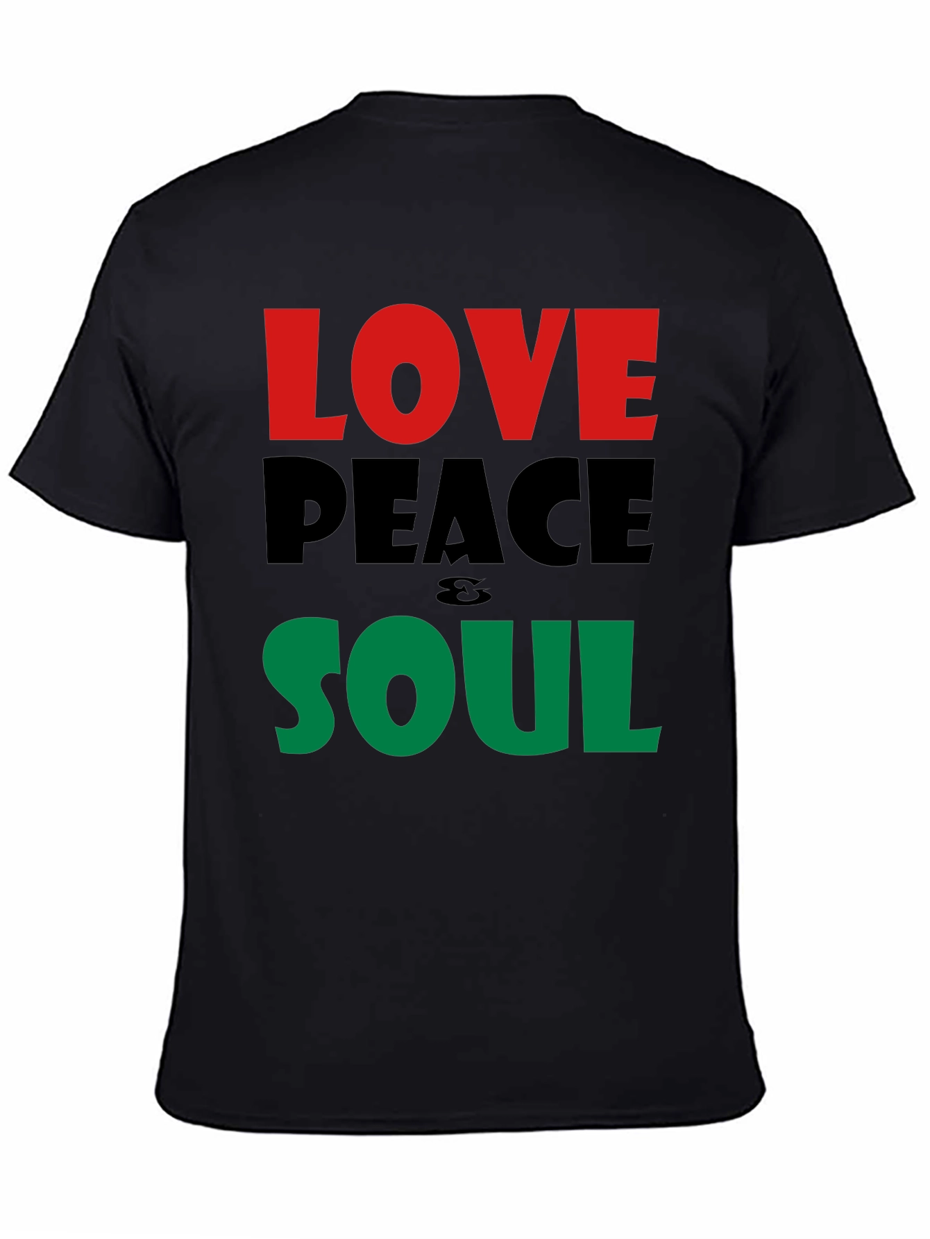 Love Peace Soul T-Shirt - Black Short Sleeve