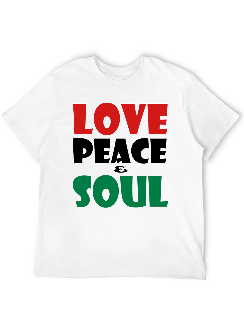 Love Peace Soul T-Shirt - Black Short Sleeve