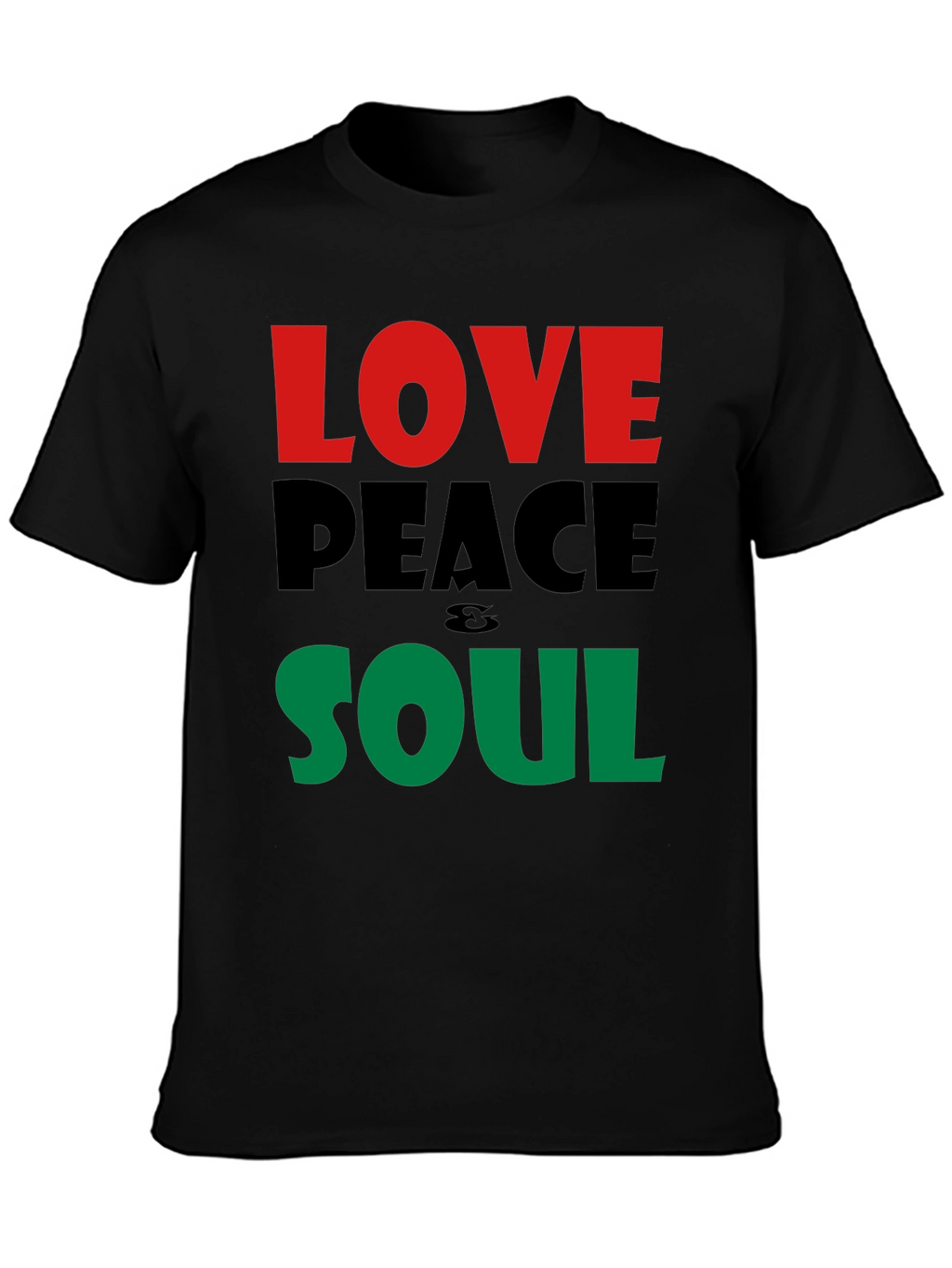 Love Peace Soul T-Shirt - Black Short Sleeve
