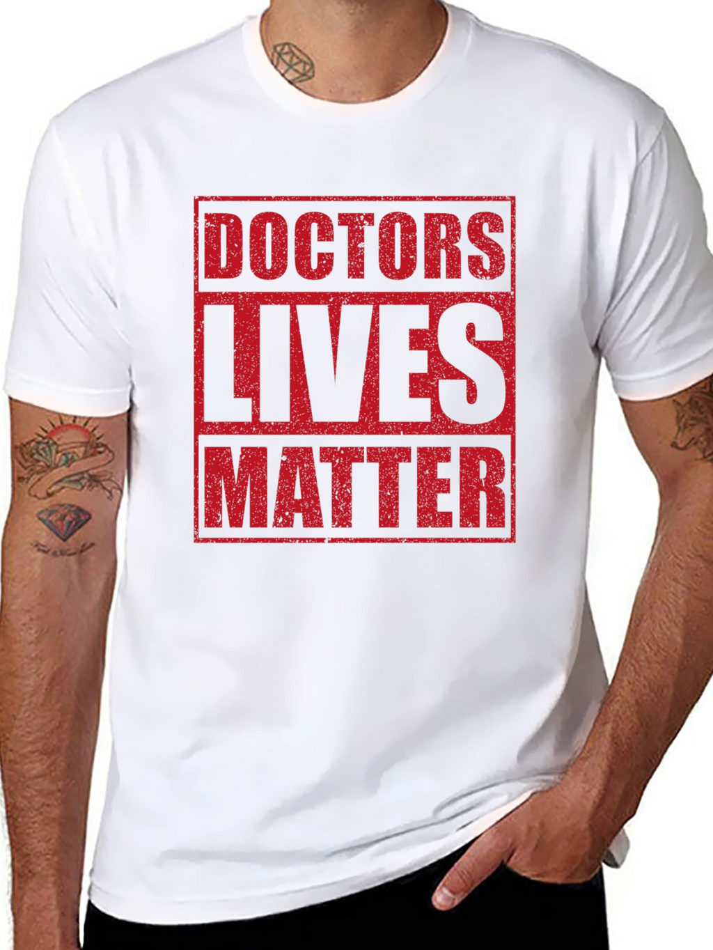 Doctors Lives Matter Graphic Tee - Black