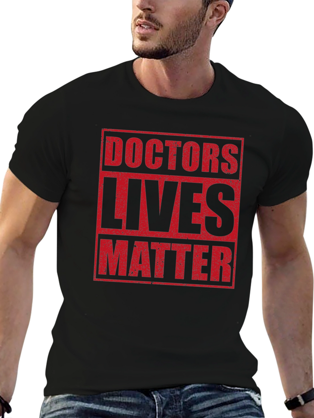 Doctors Lives Matter Graphic Tee - Black