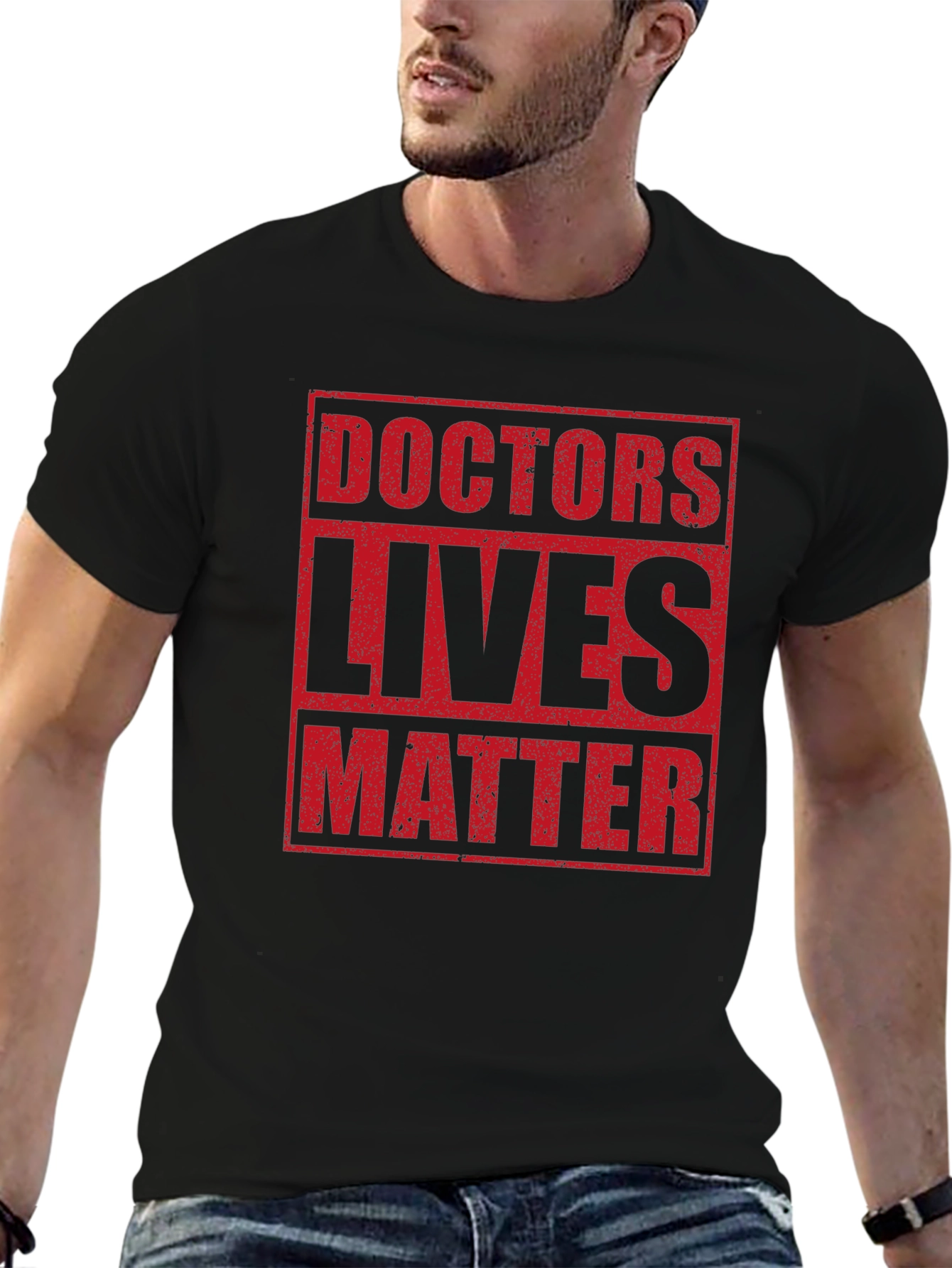 Doctors Lives Matter Graphic Tee - Black