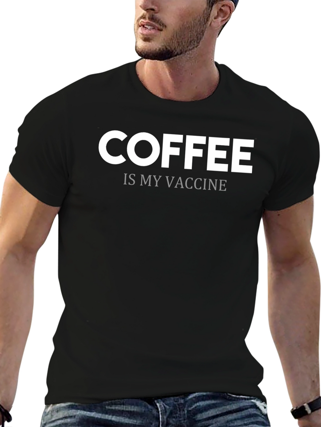 Coffee is My Vaccine T-Shirt - Sarcastic Graphic Tee
