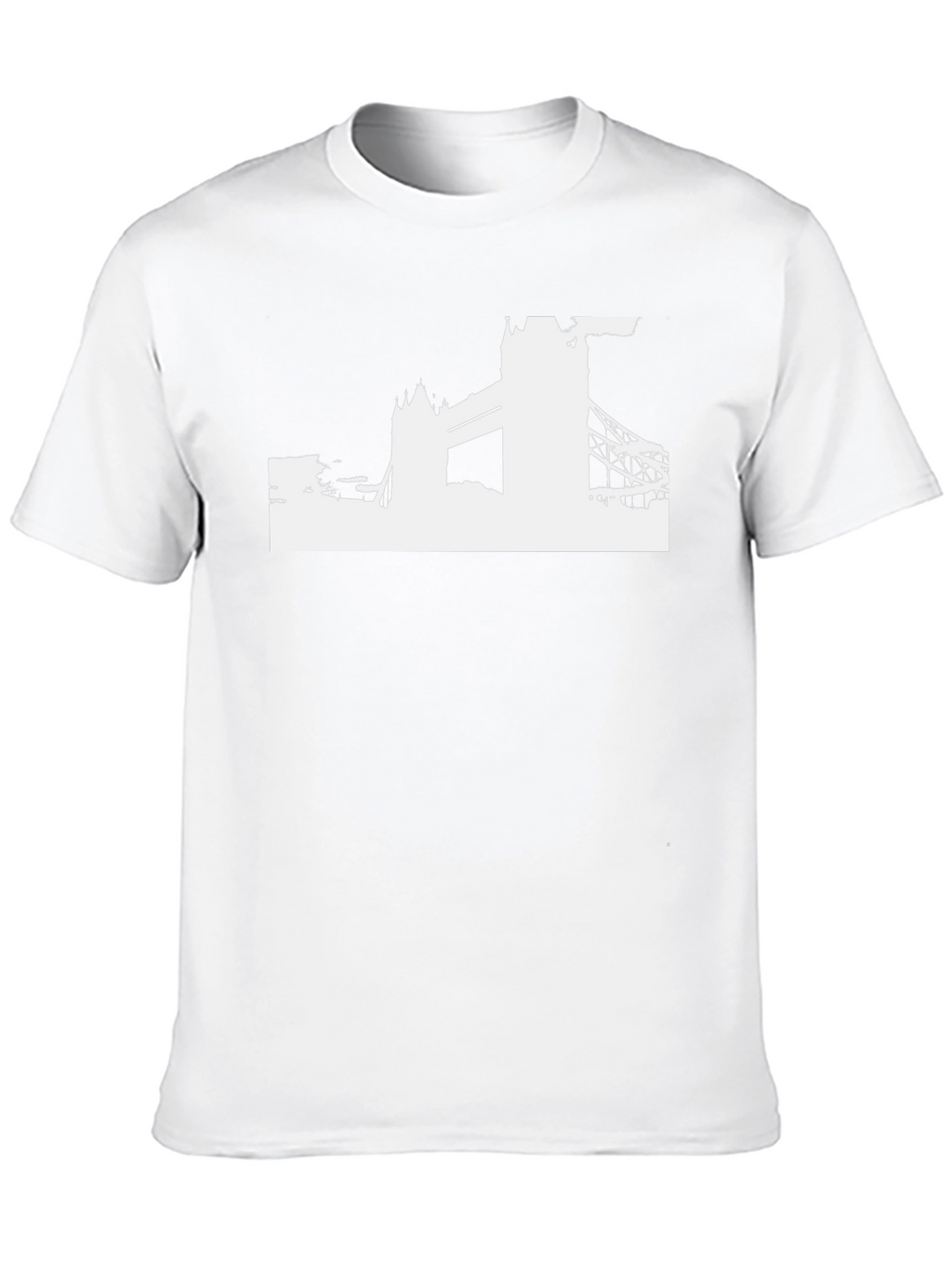 London Skyline Graphic Tee - Black Cotton T-Shirt