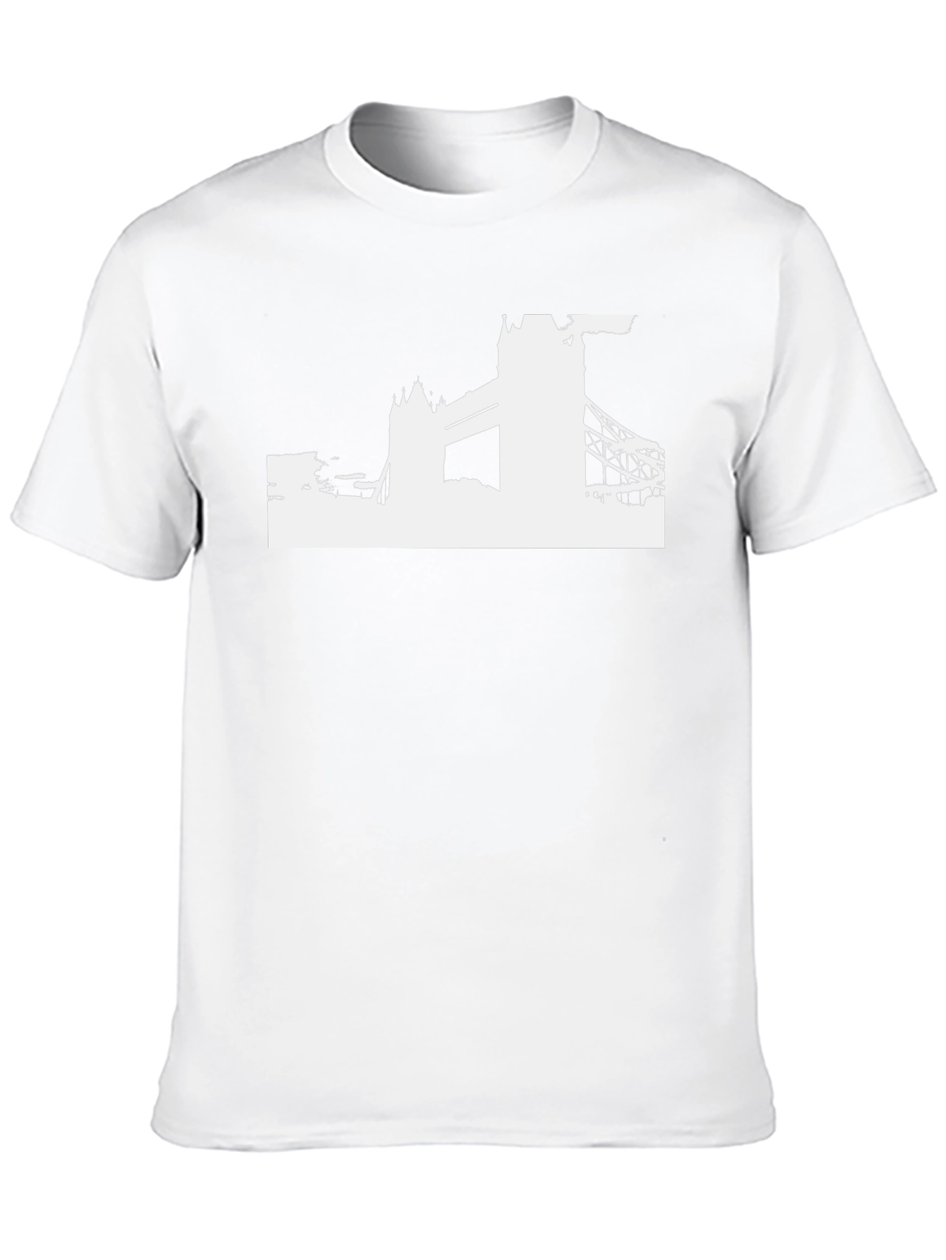 London Skyline Graphic Tee - Black Cotton T-Shirt