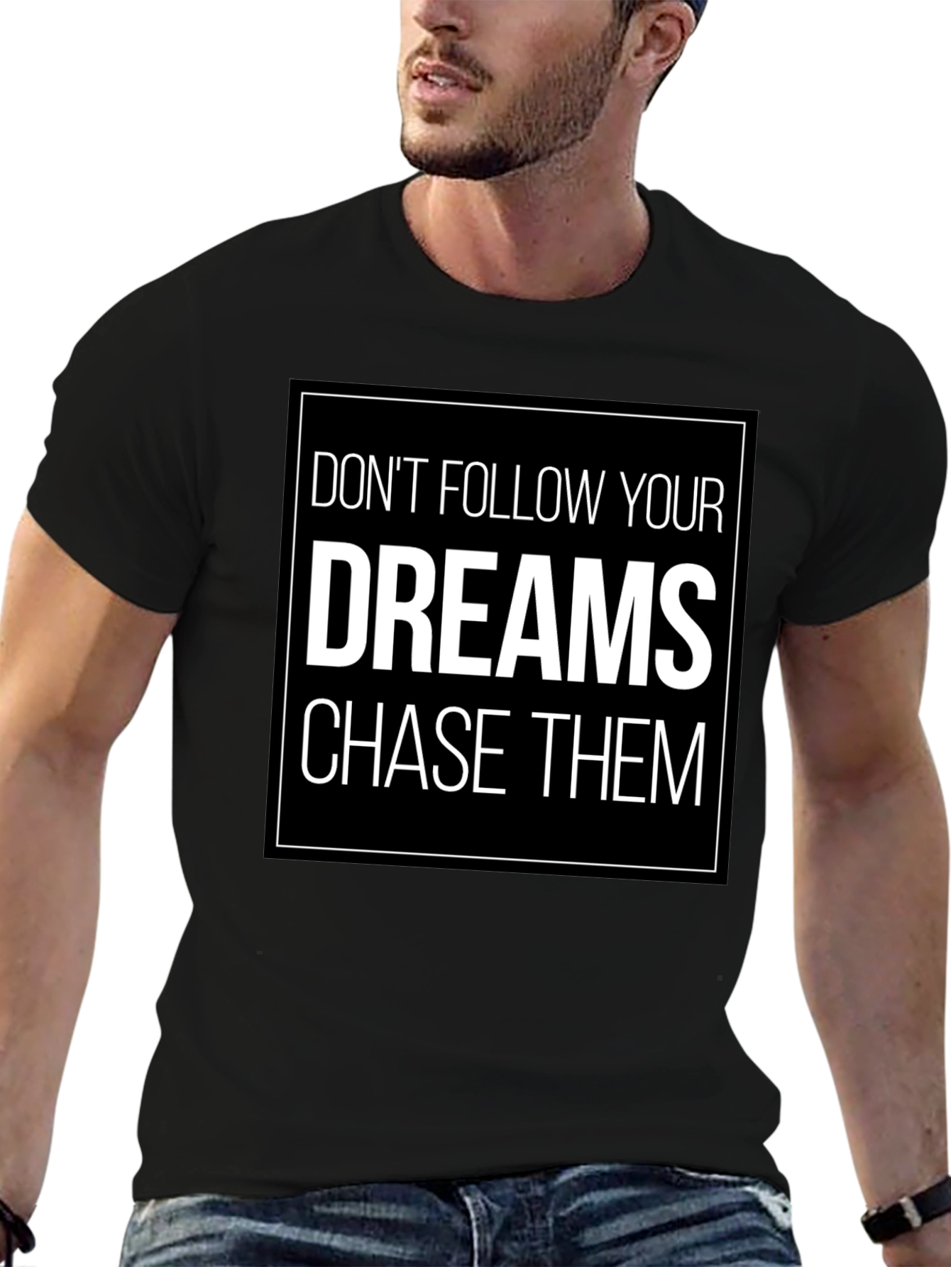 Chase Your Dreams Graphic Tee - Black