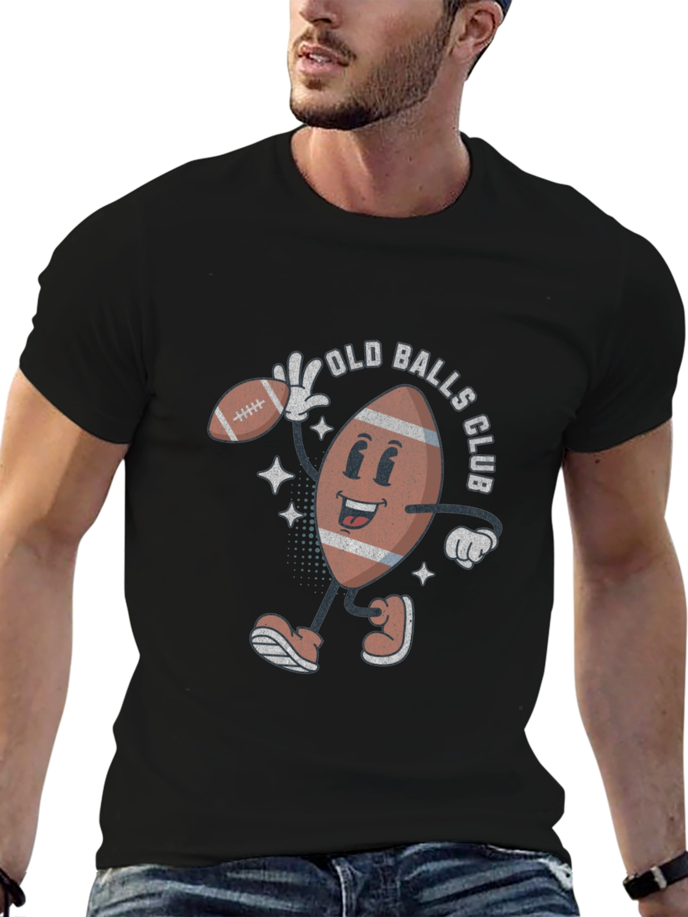 Old Balls Club Graphic T-Shirt - Retro Football Tee